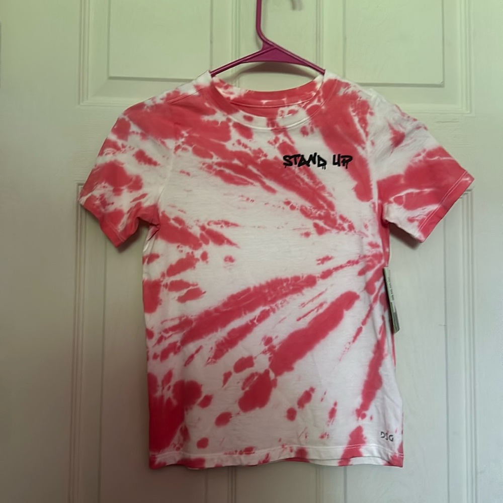 DSG Trend Short Sleeve Graphic T-Shirt: STAND UP: TIE DYE:NEW WITH TAGS: SZ XS